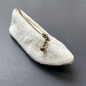Vintage Beaded Slipper Coin Purse